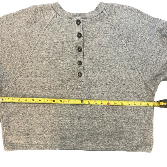Madewell Women's MWL Betterterry Henley Sweatshirt Size M NB236 - Picture 5 of 8